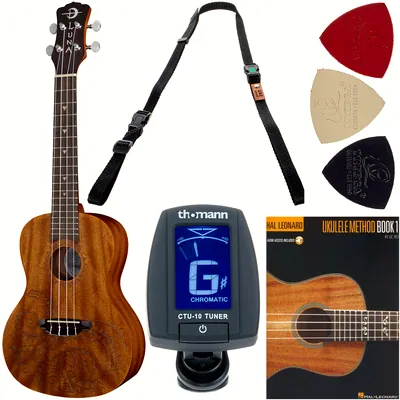 Luna Guitars Ukulele Concert Tattoo Set E