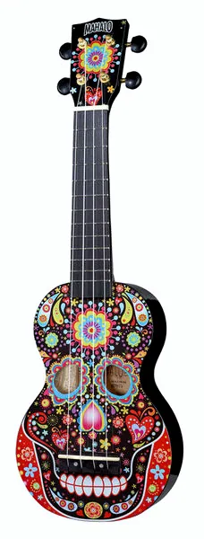 Mahalo Skull Ukulele Day of the Dead