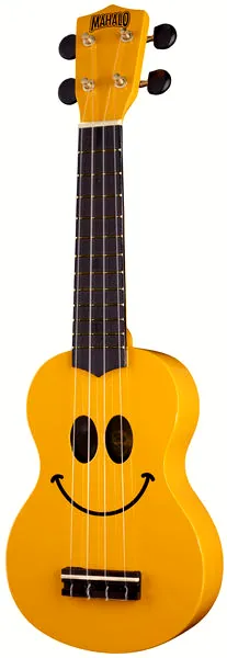 Mahalo Smiley Ukulele Yellow