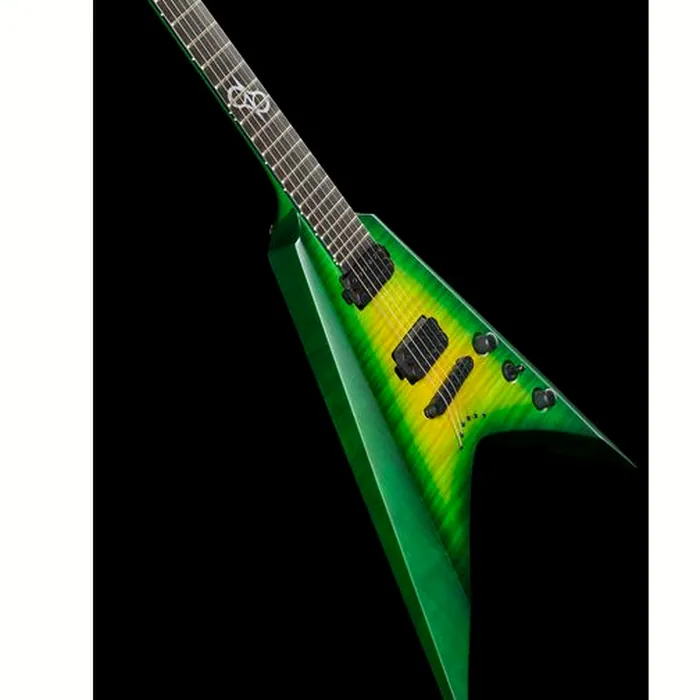 Solar Guitars V2.6LB Flame Lime Burst Matte – photo 12