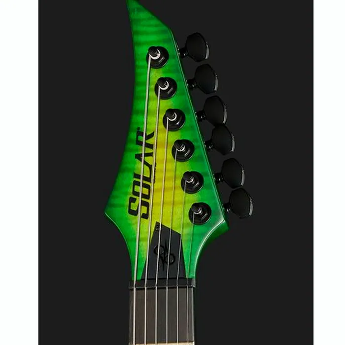 Solar Guitars V2.6LB Flame Lime Burst Matte – photo 8