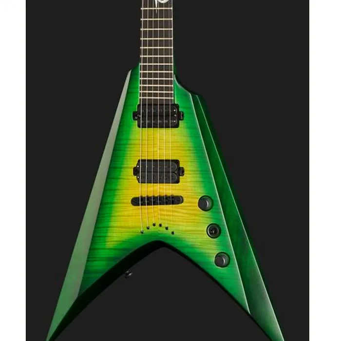 Solar Guitars V2.6LB Flame Lime Burst Matte – photo 6