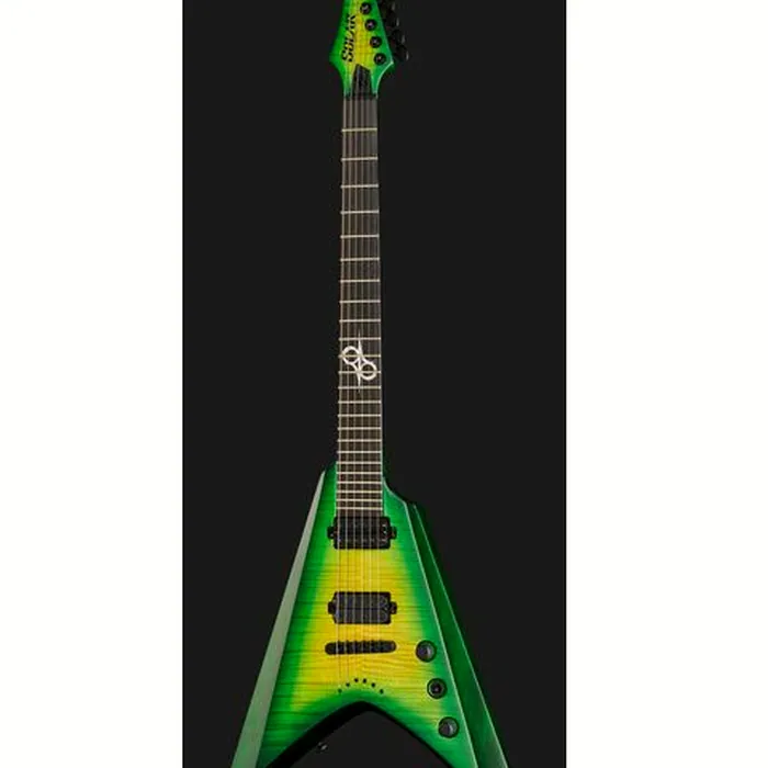 Solar Guitars V2.6LB Flame Lime Burst Matte – photo 4