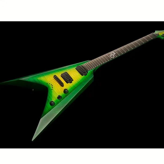 Solar Guitars V2.6LB Flame Lime Burst Matte – photo 11